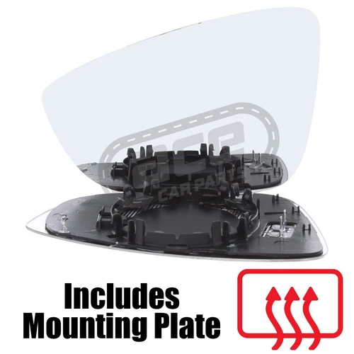 VW Passat Mk6 B7 Estate 2010-2015 Heated Convex Wing Mirror Glass Passenger Side