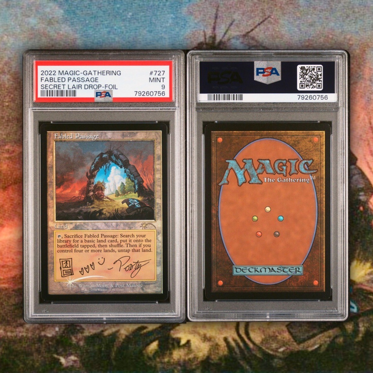 MTG Secret Lair x Post Malone: 727 Fabled Passage FOIL - PSA 9 | eBay