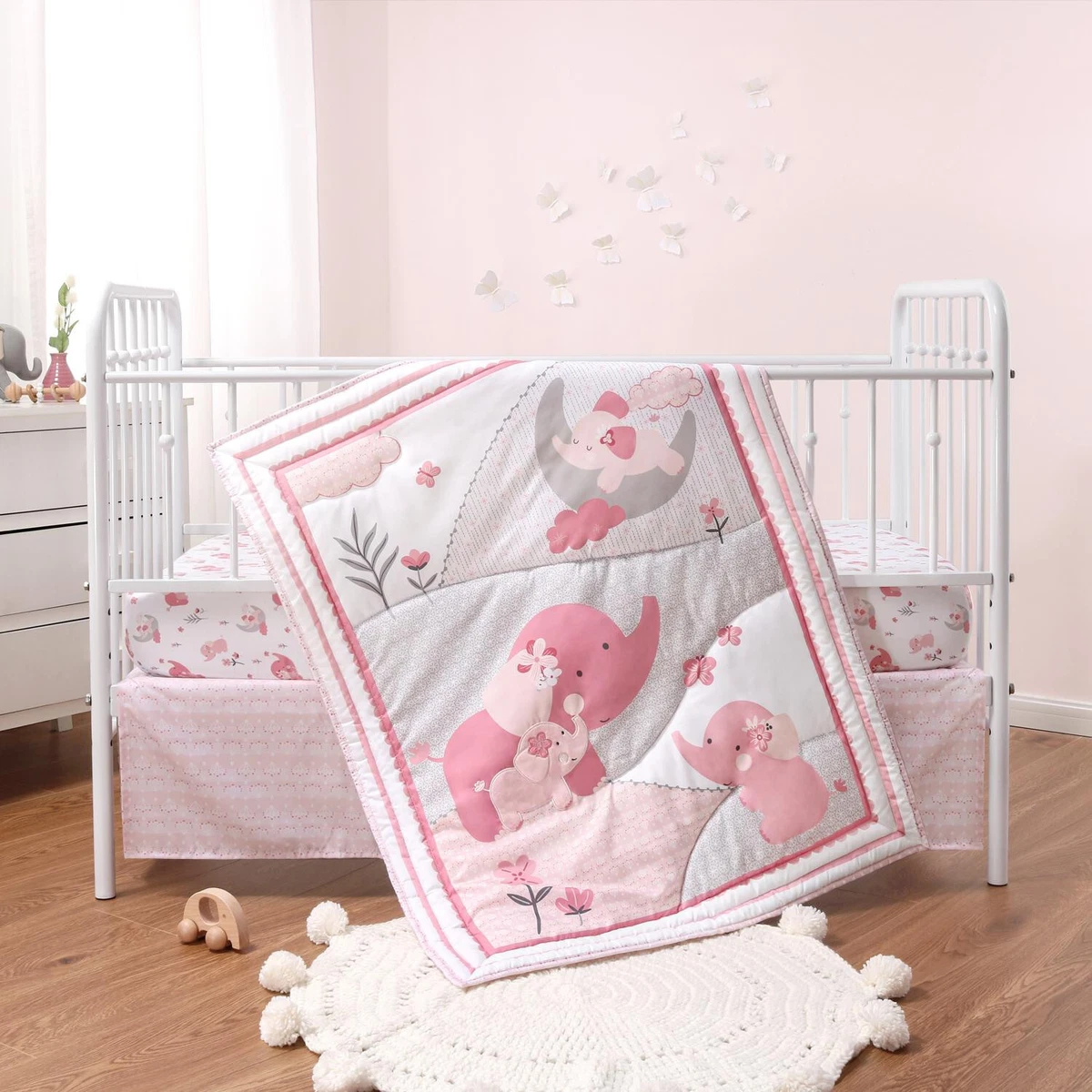 Comforter Bambino Elefante Rosa/blu – Snuggle Baby, Peluche Piccolo 100% Poliestere - 2