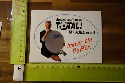 Alter Aufkleber TV Radio Sat Sender Bundesliga Fussball FUBA Immer ein Treffer