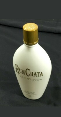 Rum Chata Horchata Con Ron 750ml Empty White Liquor Bottle 