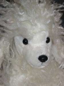 Russ Plush White Long Haired French Poodle Candide Stuffed Animal