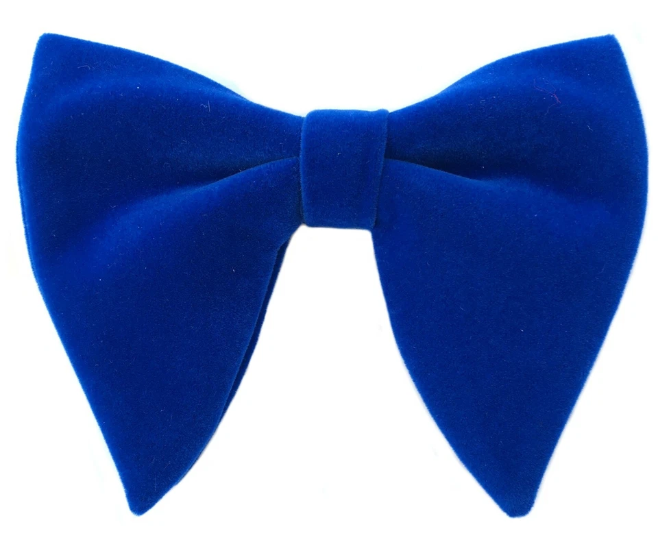 Pajaritas de terciopelo para hombre preatadas de gran tamaño esmoquin formal mariposa moño grande Foto 2 de 4