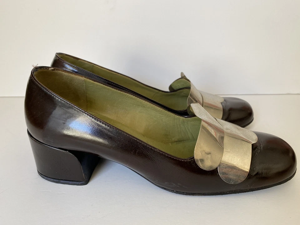 RARO Años 50 60 Walter Steiger Bolonia Pancaldi Granate Cuero Metal Detalle 6 Foto 2 de 4