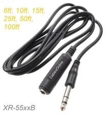 1/4" (6.3mm) Stereo TRS Male to Female Shielded Pro Audio Extension Cable