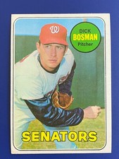 ⚾ 1969 Topps Baseball Base Card #607 Dick BOSMAN *High Number*  ⚾