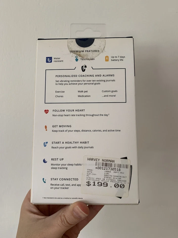 RARO Como Nuevo Striiv Apex HR Pasos Sueño Corazón Actividad Rastreador Deportes Reloj Inteligente Foto 2 de 4