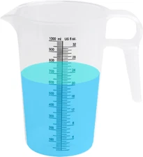 32Oz (1 Quart) Measuring Pitcher, Plastic, Multipurpose - Great for Chemicals, O