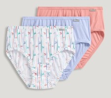 New Jockey Women's size 9 Underwear Elance Cotton Hipsters 3 Pack Rose Blue
