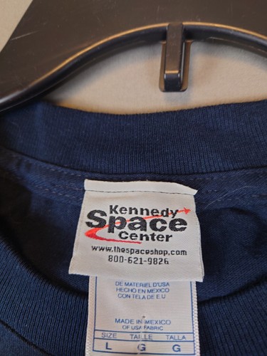 VTG NWT Kennedy Space Center Navy Blue T Shirt Men's Size Large Tee 100% Cotton - Picture 7 of 10