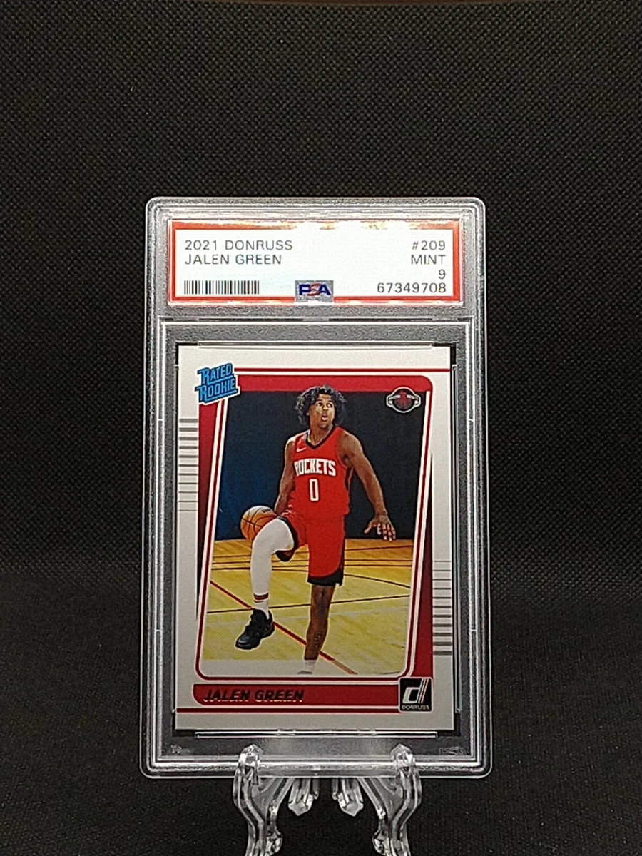 Jalen Green RC 2021-22 Donruss Rated Rookie Card #209 PSA 9 Mint ROCKETS