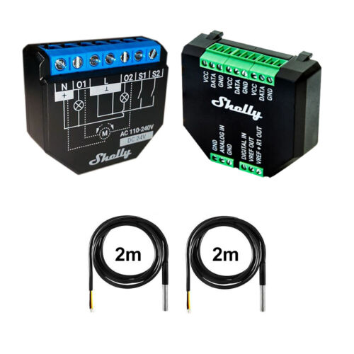 Shelly Plus 2PM 16A Misuratore di potenza WiFi opzionale. Plus Addon & DS18B20 & Tasmota 14 - Foto 16 di 34