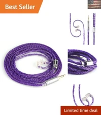 16 Core Silver Plated IEM Cable, 1.25m Braided Audio Upgrade for Enthusiasts