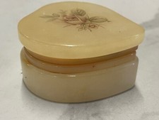 PICCOLO PORTAGIOIE IN ALABASTRO DIPINTO A MANO  MADE IN ITALY NUOVO DA STOCK