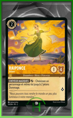 Rapunzel - 20/204 - Kapitel 2 - Französische Lorcana Karte Neu