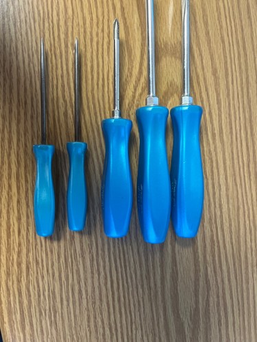 SNAP ON - 5 PEARL BLUE HANDLE TOOLS - Picture 4 of 7