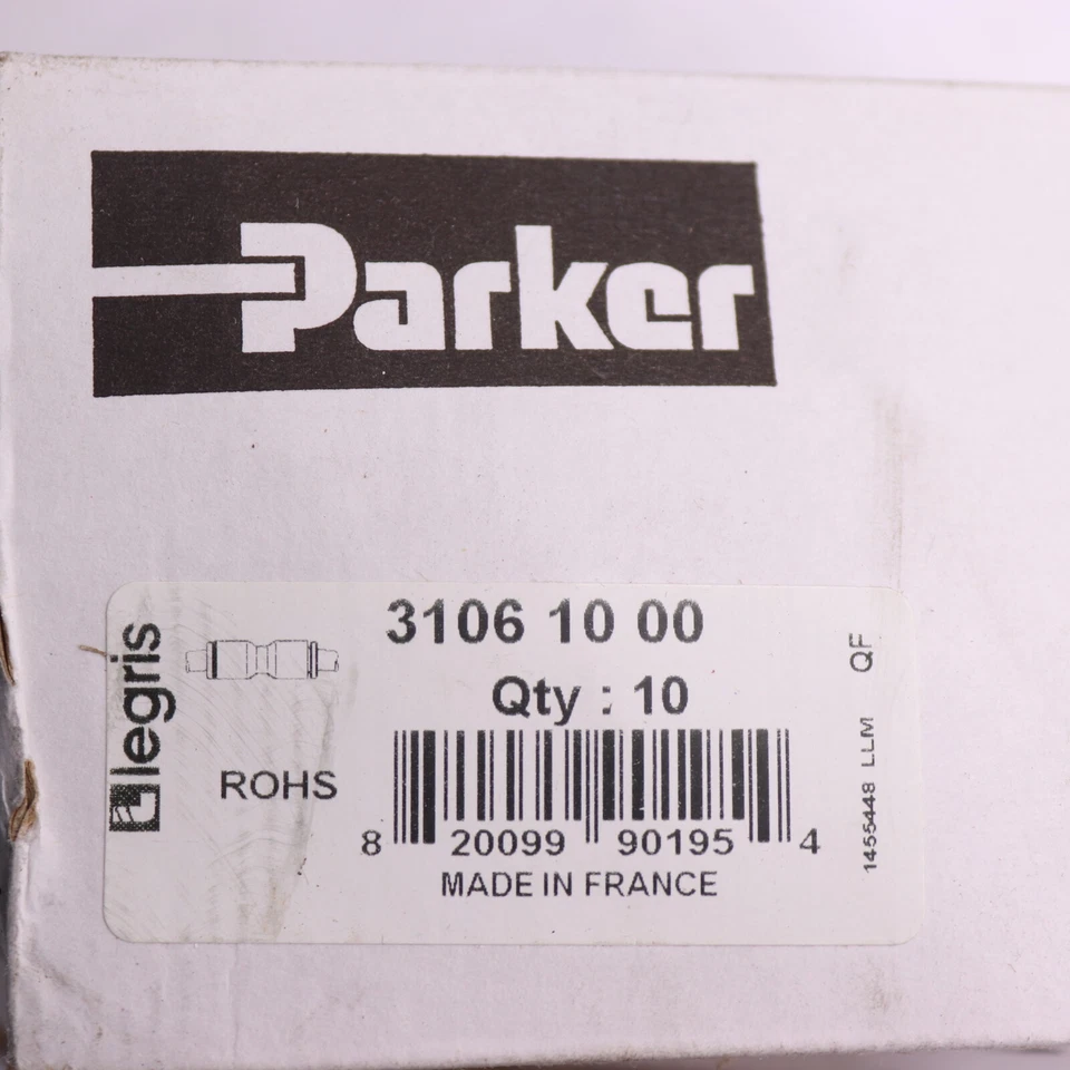 (10-Pk) Parker Straight Union 290psi 10mm OD 3106 10 00 - Image 2 of 4