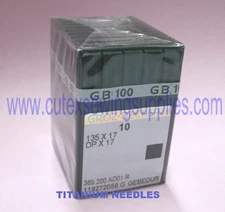100 GROZ-BECKERT GEBEDUR 135X17 DPX17 TITANIUM SEWING MACHINE NEEDLES