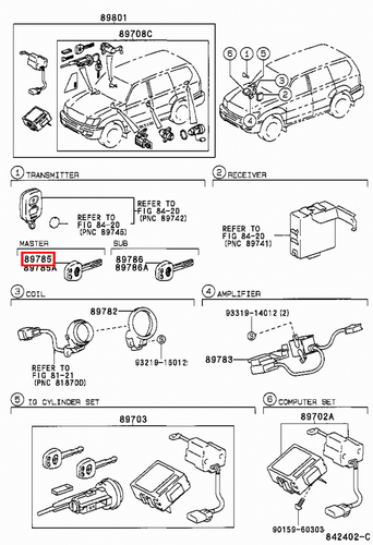 Genuine Toyota LandCruiser 100 Series HDJ Transponder Master Key Blank Uncoded - Picture 10 of 12
