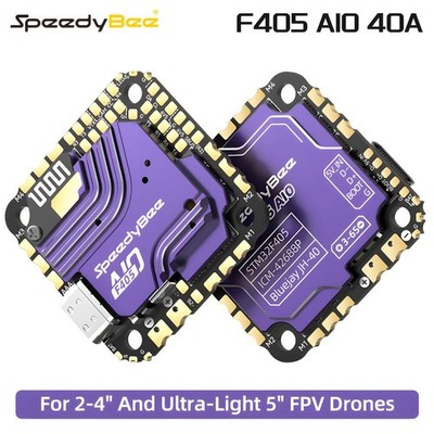 SpeedyBee F405 AIO 40A Flight Controller with Gyro for 2-4'' Ultra-Light 5'' Drone