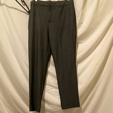 Nine West Pants Women's 12 Gray Dress Pants Mid Rise Skinny Leg Flat Front 