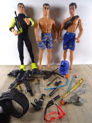 Action-Man 3 Figuren + Zubehör-Set Sammler Bastler Hasbro wie abgebildet (21817)