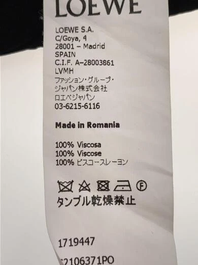 LOEWE Abito a maniche corte 38 Rayon BLK Colore tinta unita