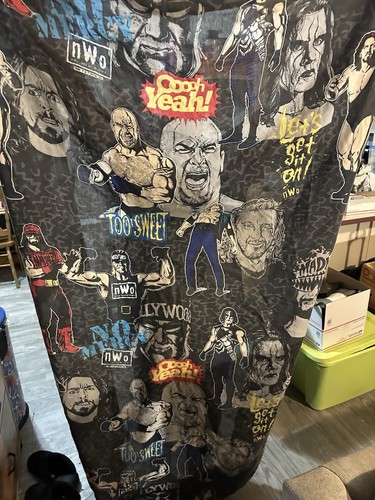 WCW NWO Twin Comforter Sheet Set Complete! Macho Man Sting Goldberg Hogan 1998 - Bild 6 von 7