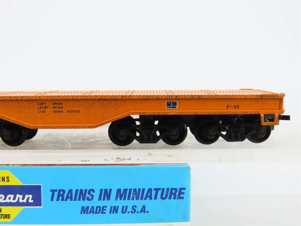 Coche plano de alta resistencia ferrocarril Santa Fe escala HO Athearn 1296 ATSF #90023 Foto 3 de 4