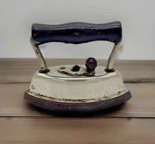 Vintage Dover Sad Iron Two Piece Miniature Real Iron - Made in the U.S.A.