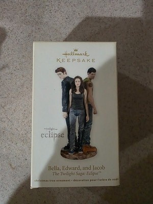 RARE Hallmark 2011 Bella Edward and Jacob Twilight Eclipse Ornament