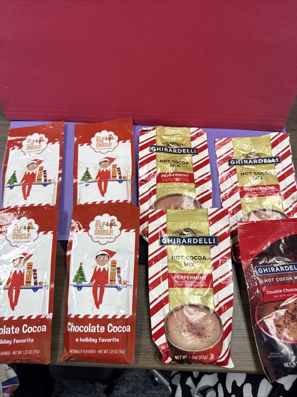 8 Ghirardelli Peppermint Hot Cocoa Chocolate Drink Single 4 Chocolate Elf On The