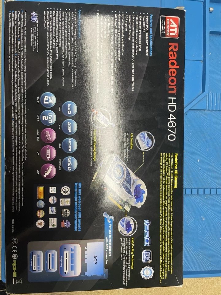 Radeon HD 4670 HIS AGP Open Box With Manual and Drivers - Image 2 of 4