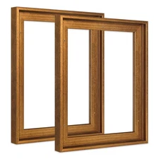 Gold Floating Frame for 16x20 Canvas Oil Paintings 2 Pack Canvas Frames with ...