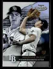 2020 Topps Gold Label #91 Brendan McKay Class 1 Black Rookie Card Tampa Bay Rays