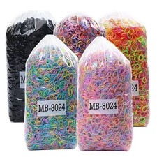1000pcs Girls Elastic Hair Bands Colorful Rubber Ponytail Holders
