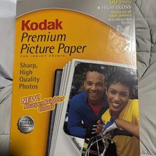 Kodak Premium Picture Paper for InkJet Printers 8.5" x 11" High Gloss, 50 Sheets