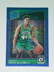 Robert Williams III 2018-19 Donruss Optic 167 Rated Rookie Blue Velocity Celtics