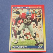 Score 1990 Tony Bennett Rookie #304 Base Set Ole Miss Rebels Football Card. rookie card picture