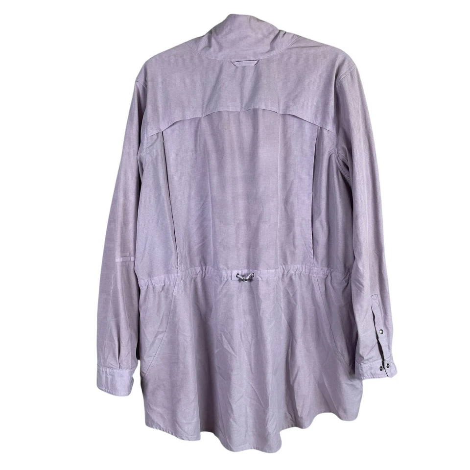 Duluth Sol Survivor Sun Protection Popover Tunic Top Vented Womens XL Purple - Image 3 of 4