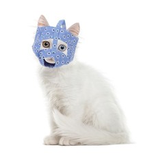 Breathable Cat Mouth Cover Muzzle for Grooming Bathing Nail Trimming and Medi...