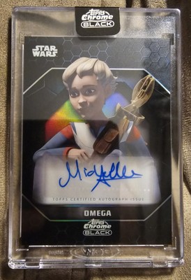 2024 Topps Star Wars Chrome Black Michelle Ang As Omega Light Side Auto