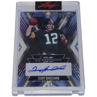 Terry Bradshaw Leaf Ultimate Sports Autogrammkarte 23/25