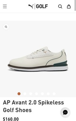 Limited Edition Puma AP Avant 2.0 Spikeless Golf Shoes Puma White/Forest Green