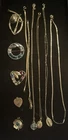 Vintage Estate Costume Jewelry Lot Gold Filled Scrap Or Wear 33 Grams
