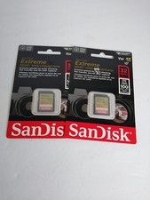 2x SanDisk Extreme 32GB SDHC UHS-I Class 10 Memory Card SDSDXVT-032G
