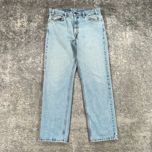 VTG Levis Orange Tab 505 Jeans Mens Actual 32 X 29 Blue Straight Leg 90s Grunge - Image 1