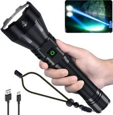 Rechargeable Flashlights High Lumens, 990000 Lumens 8.85x1.29x2.51IN, Black03