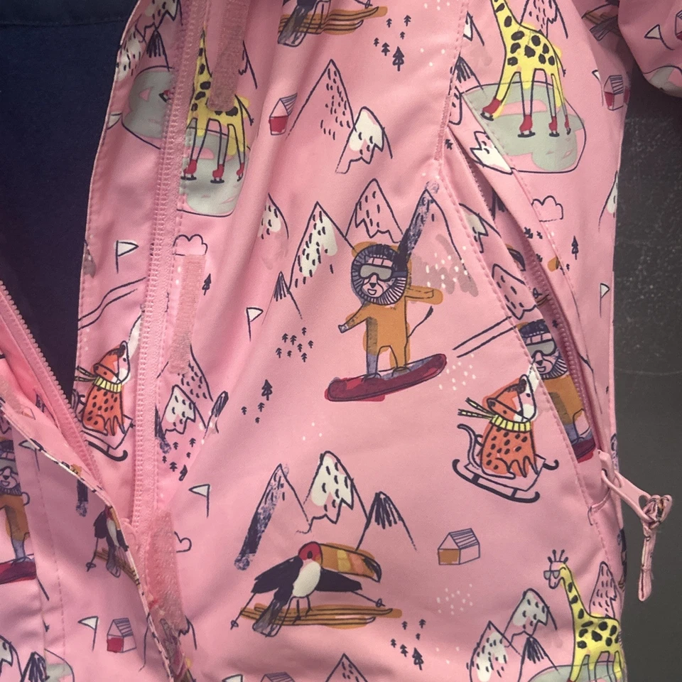 Macacão de neve feminino rosa padrão esqui Roxy tamanho 2 em excelente estado usado - Imagem 4 de 4