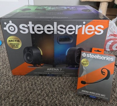 SteelSeries Arena 7 RGB 2.1 Gaming Speakers, Brand New Sealed With Mic